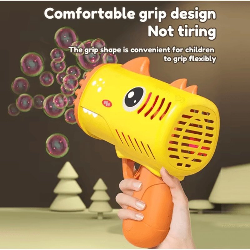 35 Hole Dinosaur Bubble Gun For Kids Battery Free Outdoor Party Bubble Toys 2