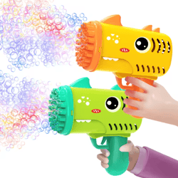 35 hole dinosaur bubble gun for kids battery free outdoor party bubble toys