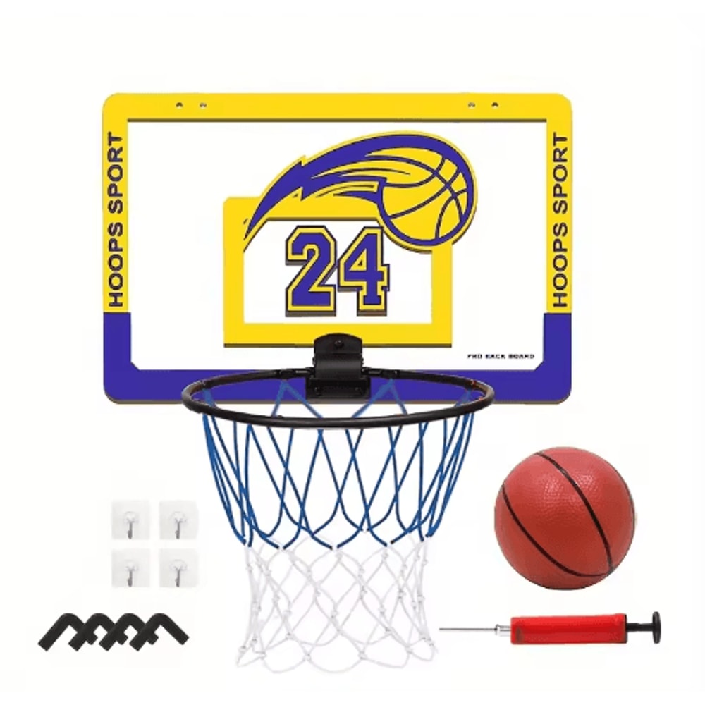 Foldable Childrens Basketball Stand Wall Mounted Indoor Outdoor Silent Shooting Hoop No Drilling Re 4