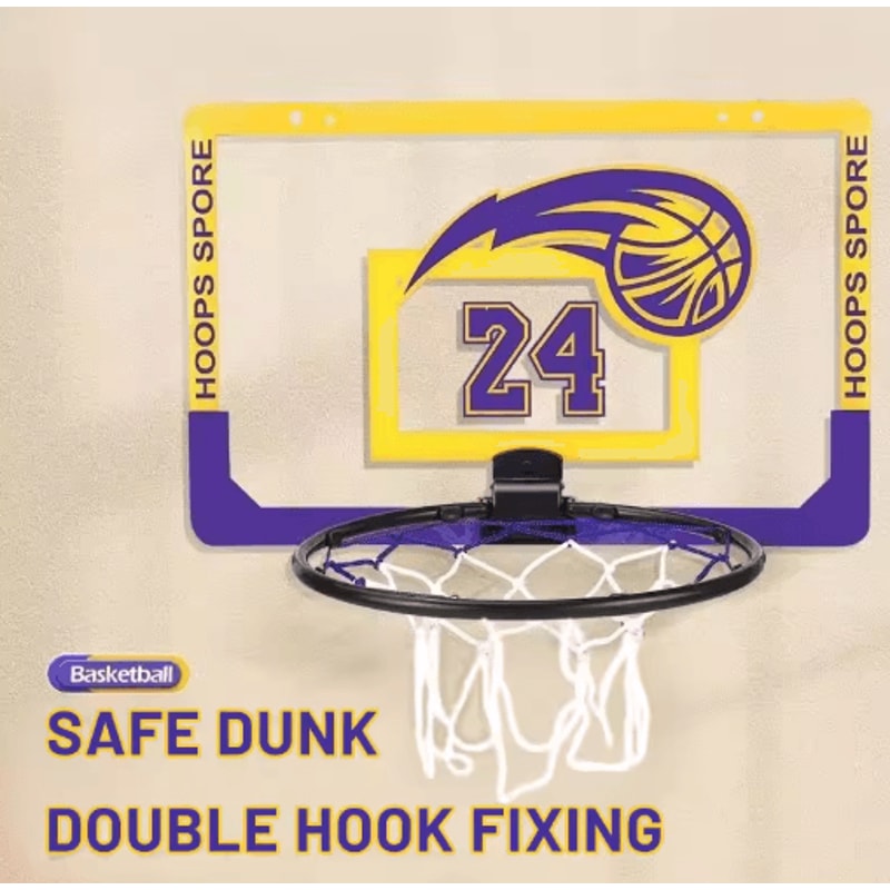 Foldable Childrens Basketball Stand Wall Mounted Indoor Outdoor Silent Shooting Hoop No Drilling Re 5