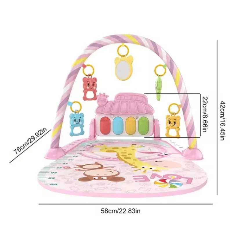 Baby Fitness Play Gym With Pedal Piano Newborn Musical Activity Stand 012 Months 11