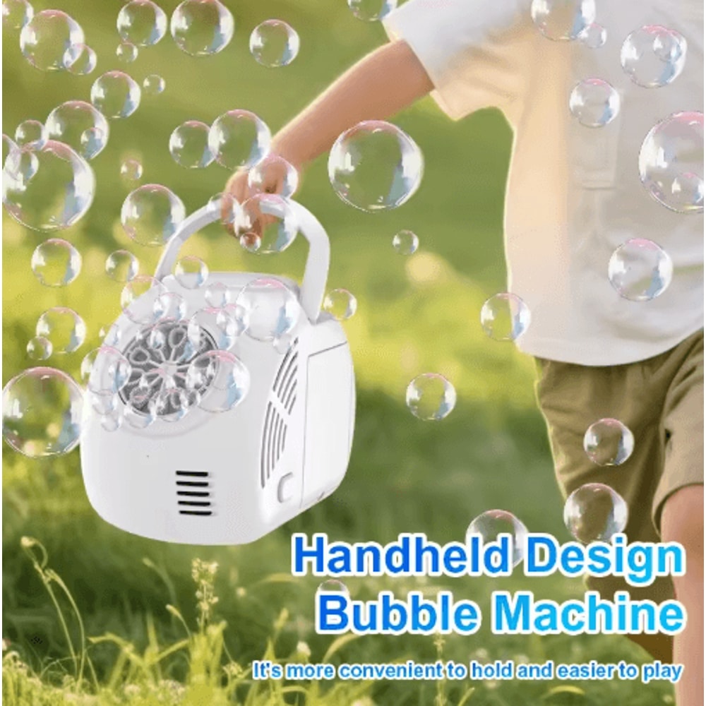 Portable Bubble Machine Toy For Kids Colorful Outdoor Bubble Maker No Battery Required 6