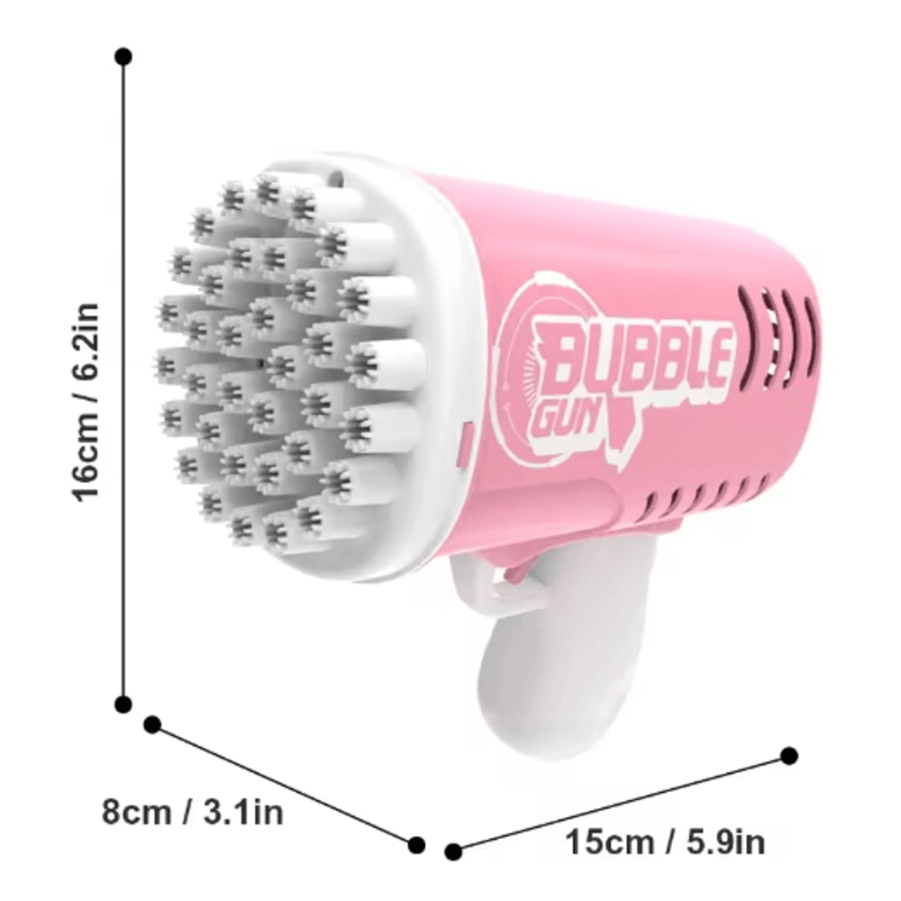 35 Hole Childrens Bubble Gun Battery Free High Output Party Bubble Blaster 4