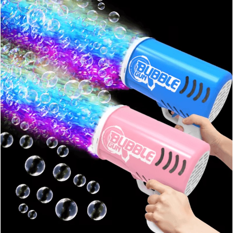 35 Hole Childrens Bubble Gun Battery Free High Output Party Bubble Blaster 8