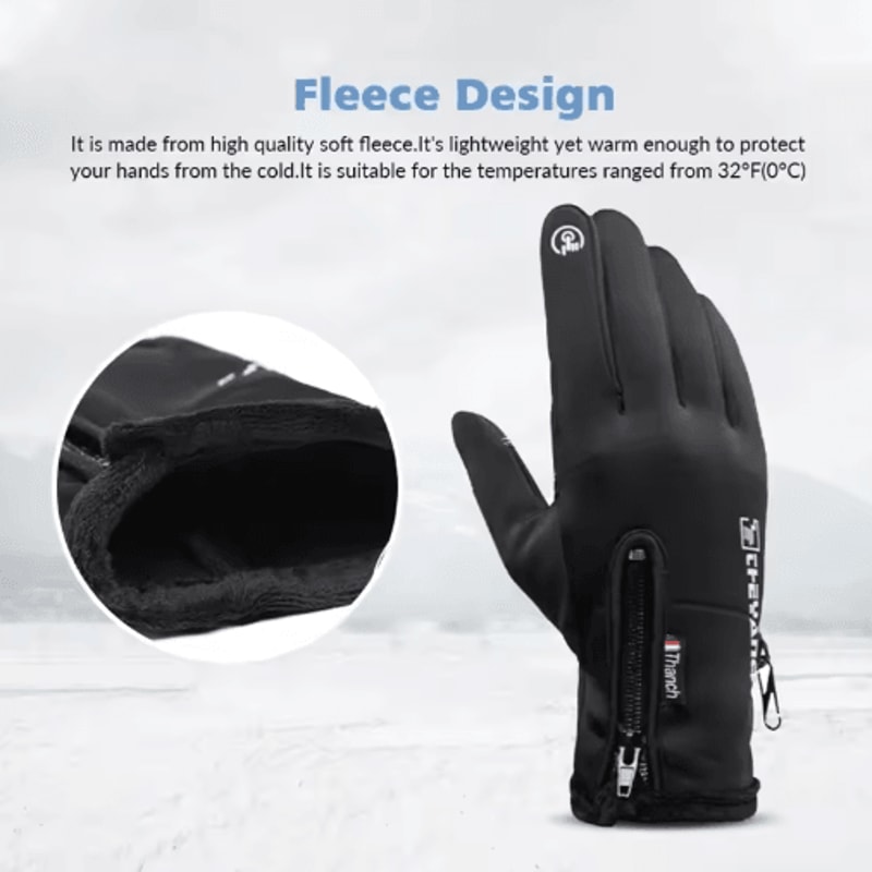 Premium Waterproof Winter Gloves Thermal Touchscreen Windproof Cold Weather Sports Gloves 3