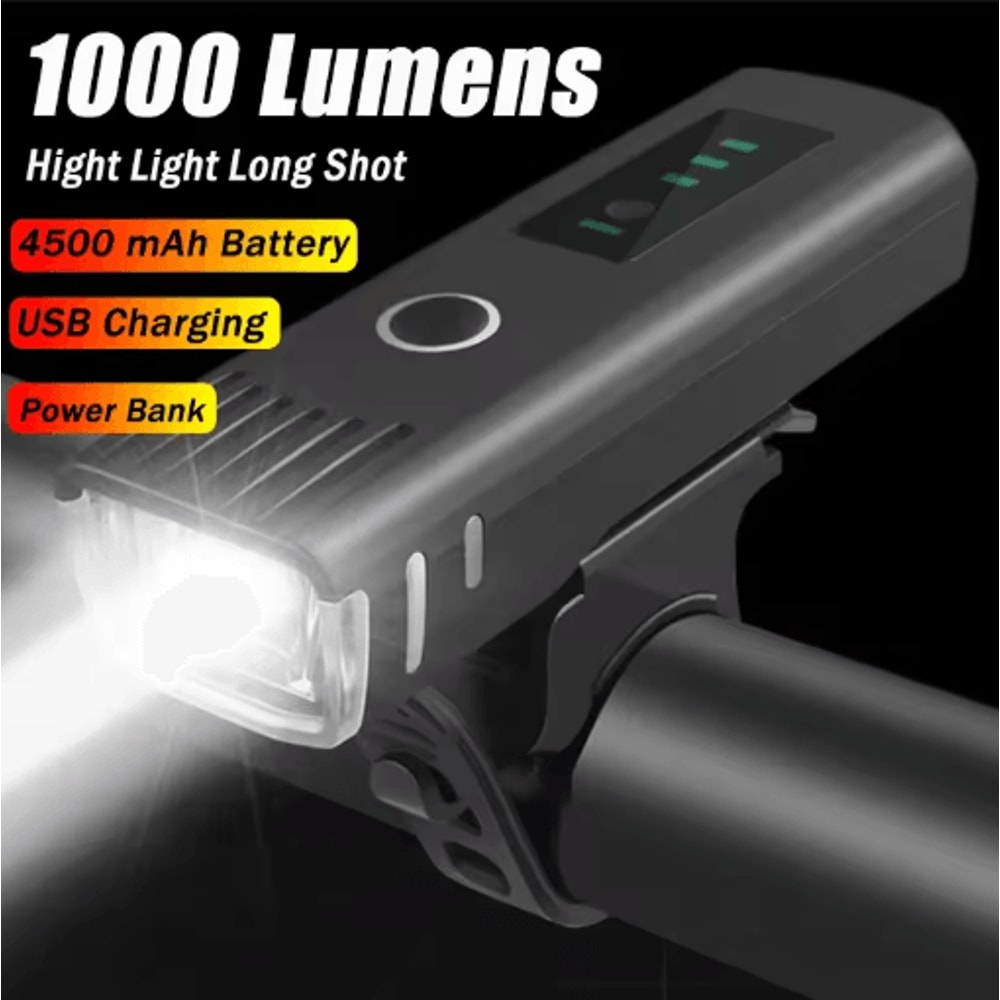 1000LM USB Rechargeable Bicycle Light Set High Brightness LED Front Headlight Rear Safety Lamp 0
