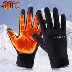 winter warm touchscreen gloves windproof non slip gloves for cycling running outdoor sports