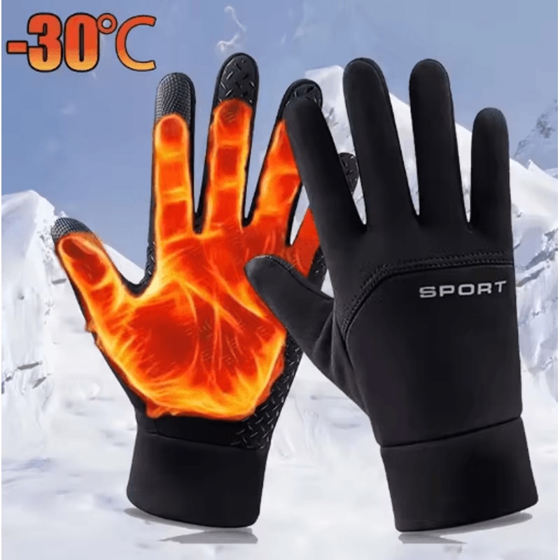 Winter Warm Touchscreen Gloves Windproof Non Slip Gloves For Cycling Running Outdoor Sports 0