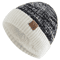 Unisex Two Tone Fur Lined Winter Beanie Warm Knitted Hat For Men Women 9