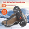 8 Teeth Ice Gripper Spikes Anti Slip Shoe Covers For Winter Hiking Snow Traction 4