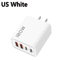 120W 4 Port USB C Fast Charger PD Quick Charge 30 Power Adapter For Phones Tablets 6