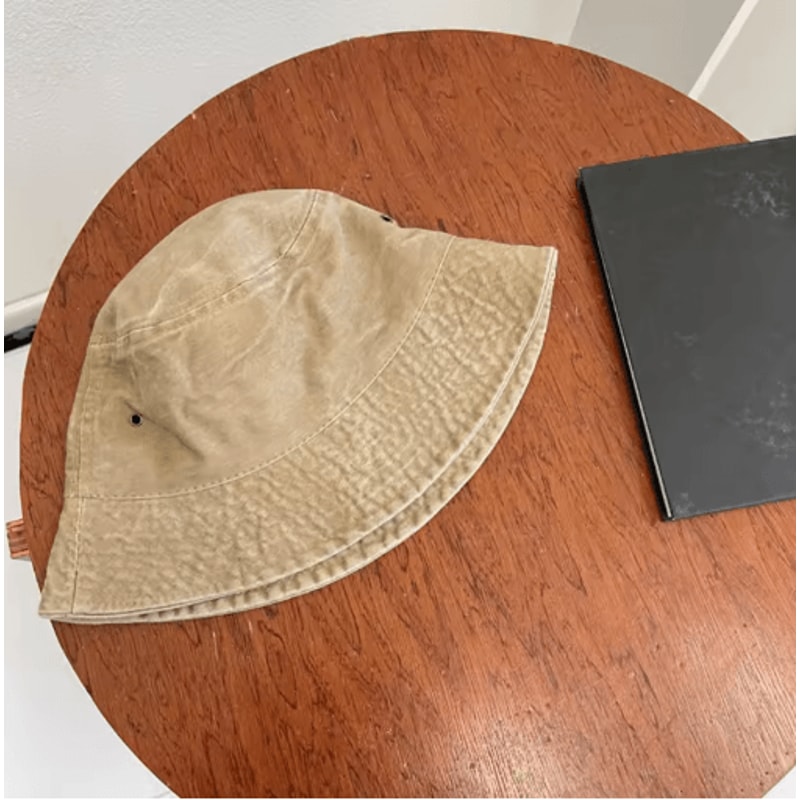 Retro Washed Fisherman Hat Vintage Breathable Bucket Hat For Couples Spring Summer 3