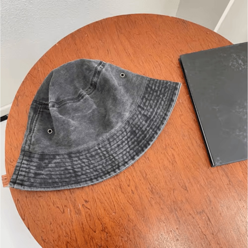 Retro Washed Fisherman Hat Vintage Breathable Bucket Hat For Couples Spring Summer 4