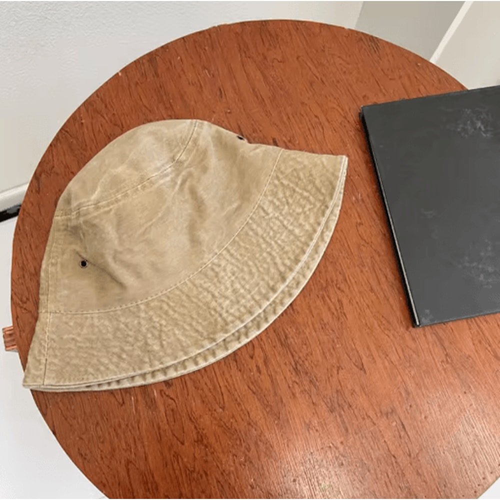 Retro Washed Fisherman Hat Vintage Breathable Bucket Hat For Couples Spring Summer 5