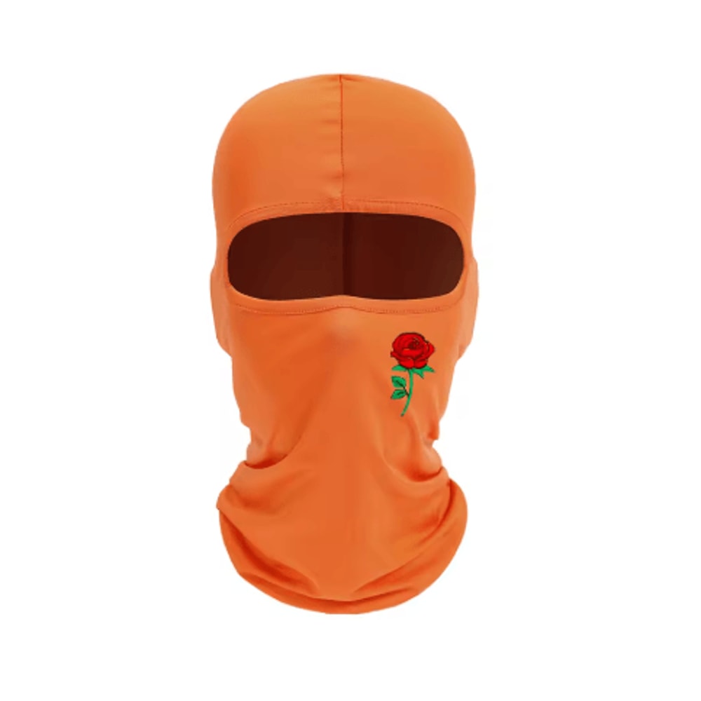 Rose Print Balaclava Ski Mask Windproof Sun Resistant Face Cover For Cycling And Travel 2