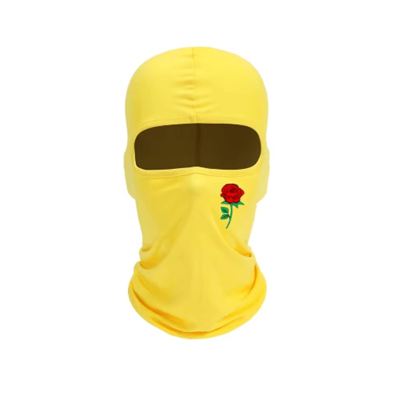 Rose Print Balaclava Ski Mask Windproof Sun Resistant Face Cover For Cycling And Travel 6