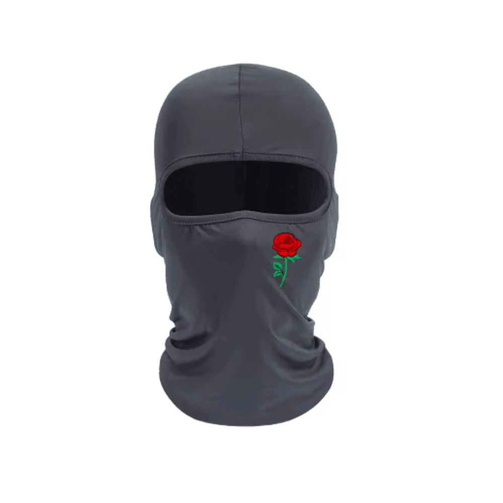 Rose Print Balaclava Ski Mask Windproof Sun Resistant Face Cover For Cycling And Travel 8