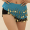 Chiffon Belly Dance Hip Scarf With Coins Professional Wrap Skirt For Yoga Costumes 1
