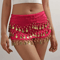 Chiffon Belly Dance Hip Scarf With Coins Professional Wrap Skirt For Yoga Costumes 2