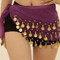 Chiffon Belly Dance Hip Scarf With Coins Professional Wrap Skirt For Yoga Costumes 8