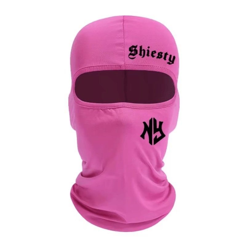 Letter Print Balaclava Face Mask Windproof And Sun Protection Cycling Hat Unisex 1