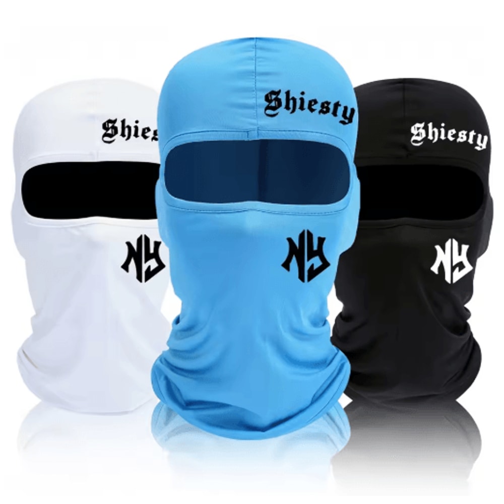 Letter Print Balaclava Face Mask Windproof And Sun Protection Cycling Hat Unisex 0