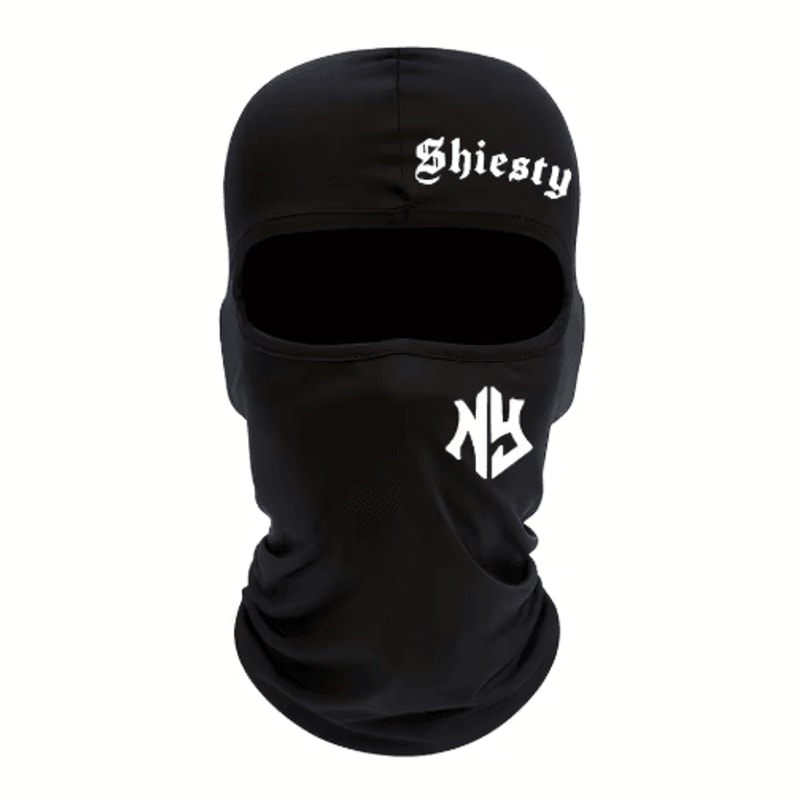 Letter Print Balaclava Face Mask Windproof And Sun Protection Cycling Hat Unisex 2