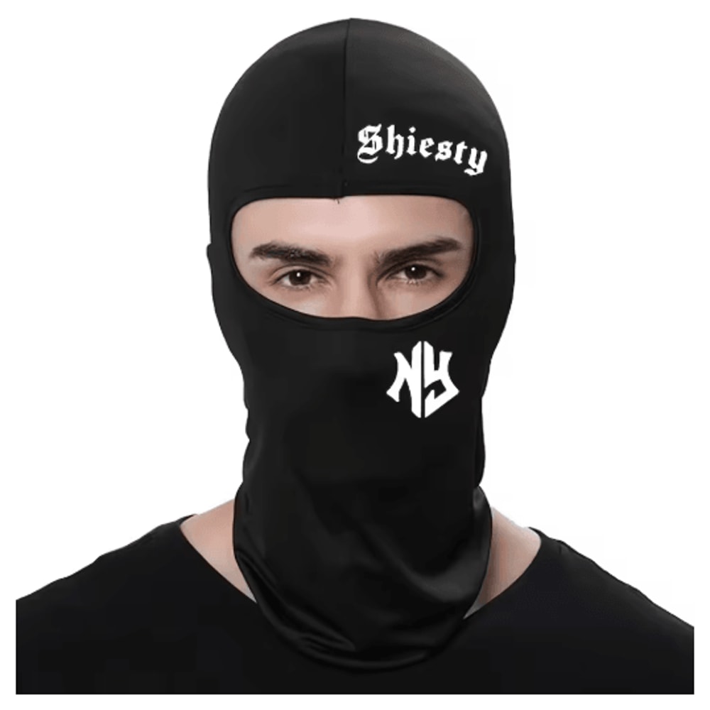 Letter Print Balaclava Face Mask Windproof And Sun Protection Cycling Hat Unisex 5