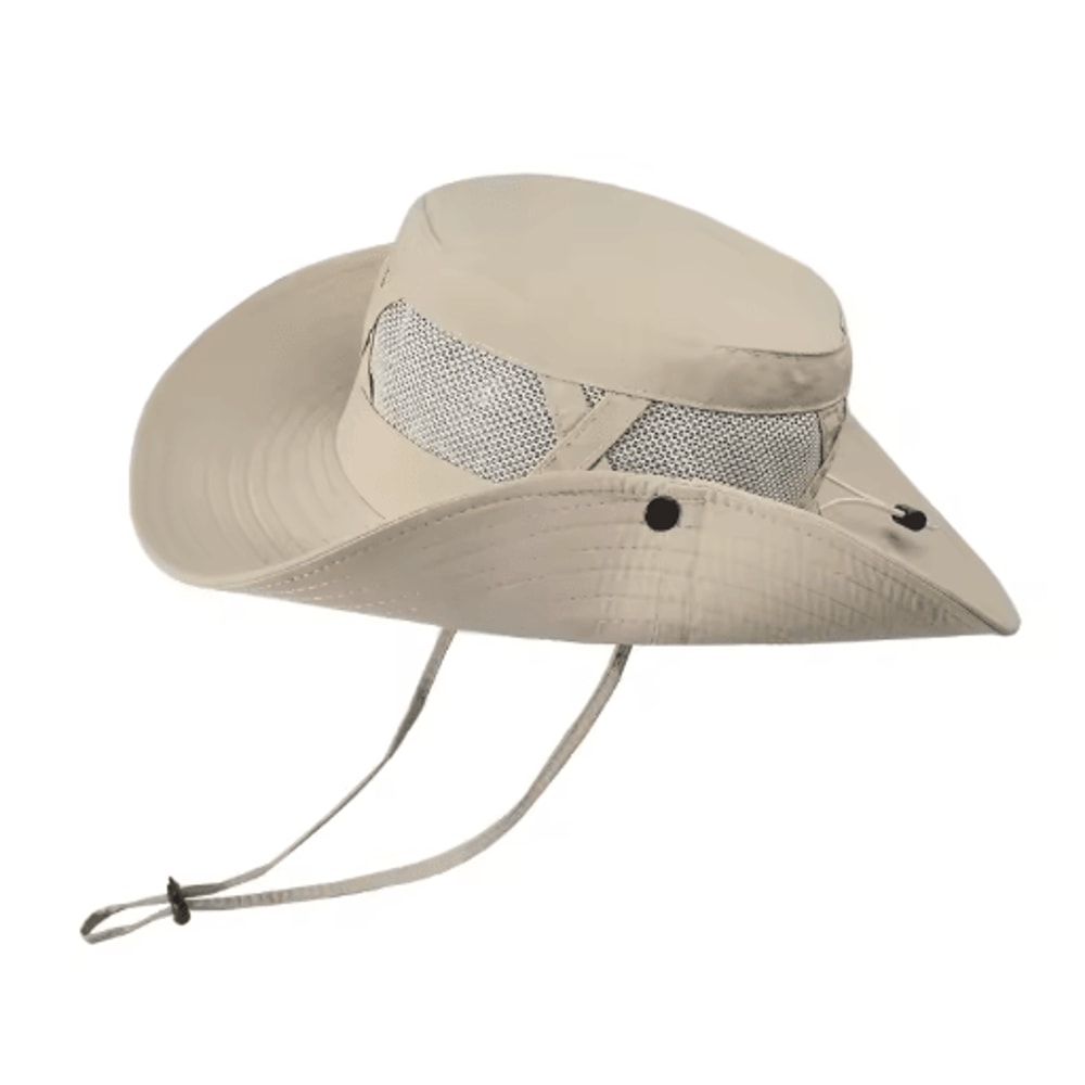 Mens Breathable Sunscreen Hat Wide Brim Outdoor Mountaineering Fishing Sunshade 1