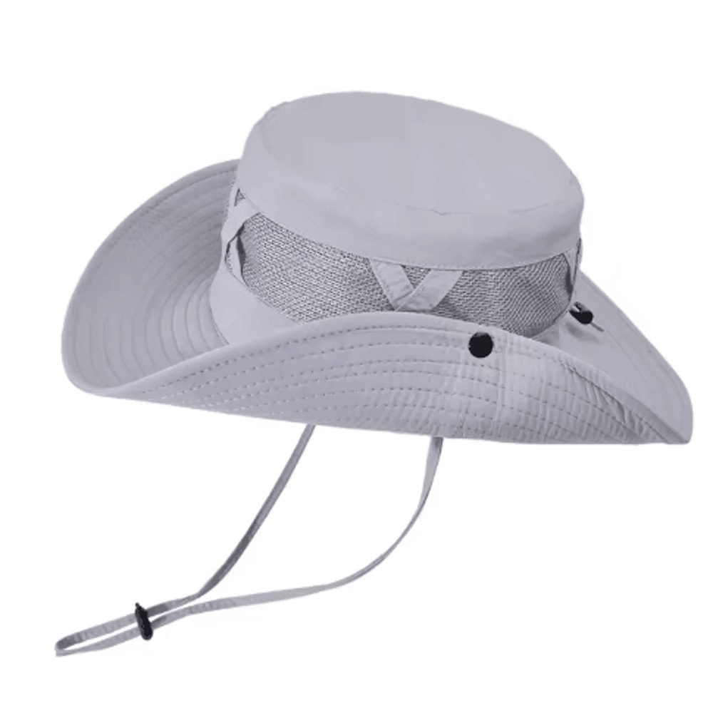 Mens Breathable Sunscreen Hat Wide Brim Outdoor Mountaineering Fishing Sunshade 4