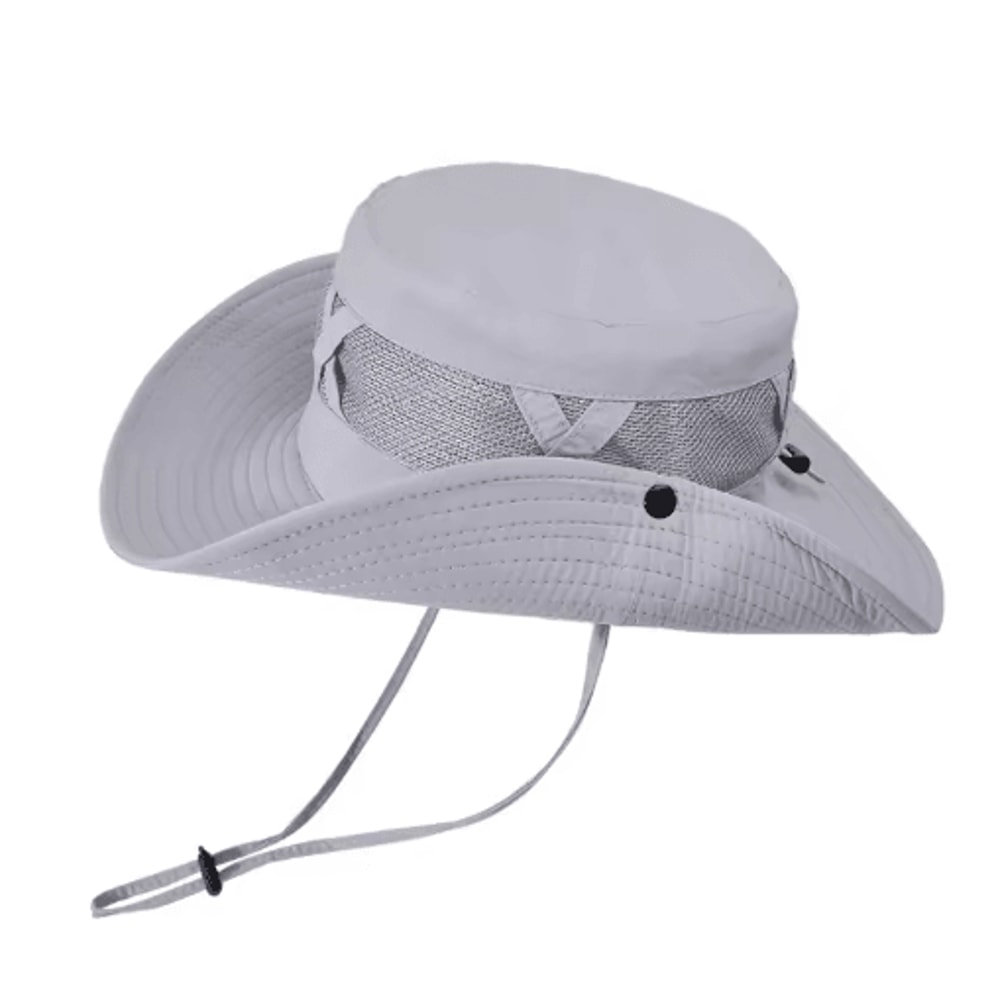 Mens Breathable Sunscreen Hat Wide Brim Outdoor Mountaineering Fishing Sunshade 6