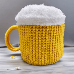 3d beer cup knitted wool hat unisex windproof winter beanie for outdoor warmth