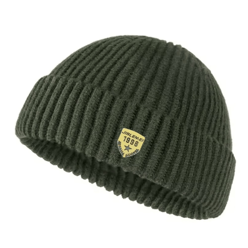 Mens Autumn And Winter Knitted Wool Hat Unisex Street Melon Skin Beanie With 1998 Logo 10