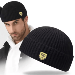 mens autumn and winter knitted wool hat unisex street melon skin beanie with 1998 logo