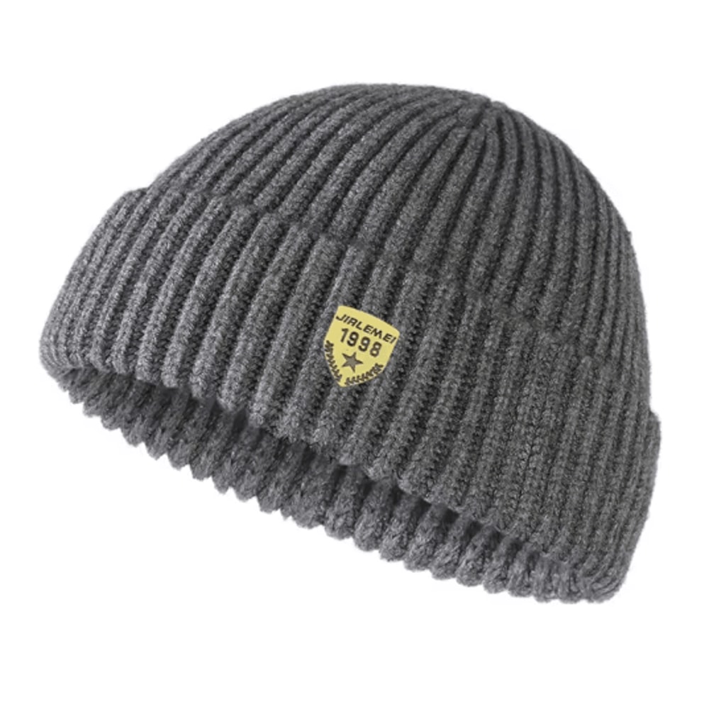 Mens Autumn And Winter Knitted Wool Hat Unisex Street Melon Skin Beanie With 1998 Logo 3