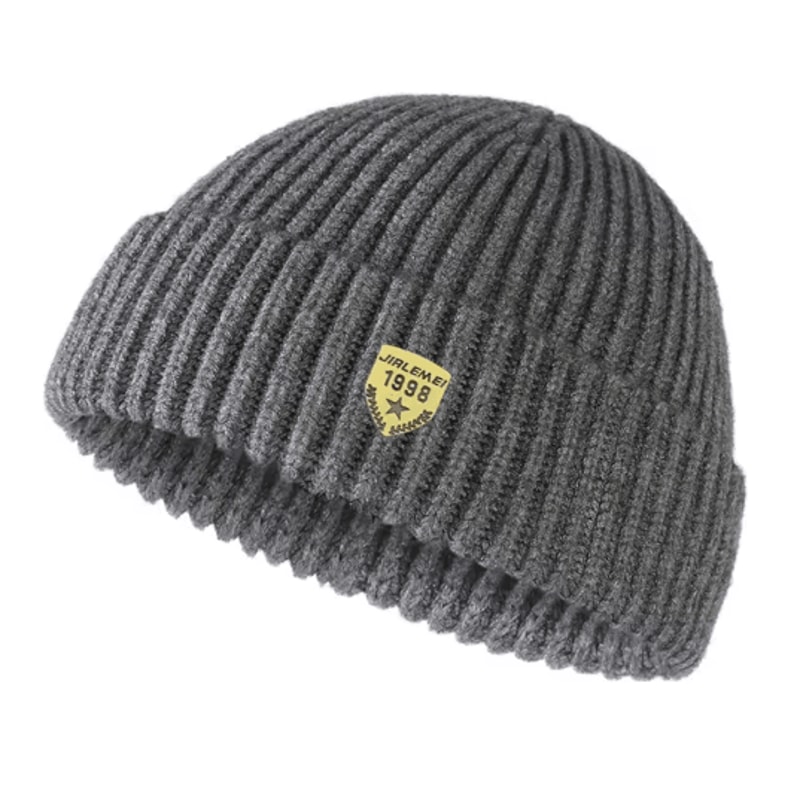 Mens Autumn And Winter Knitted Wool Hat Unisex Street Melon Skin Beanie With 1998 Logo 3
