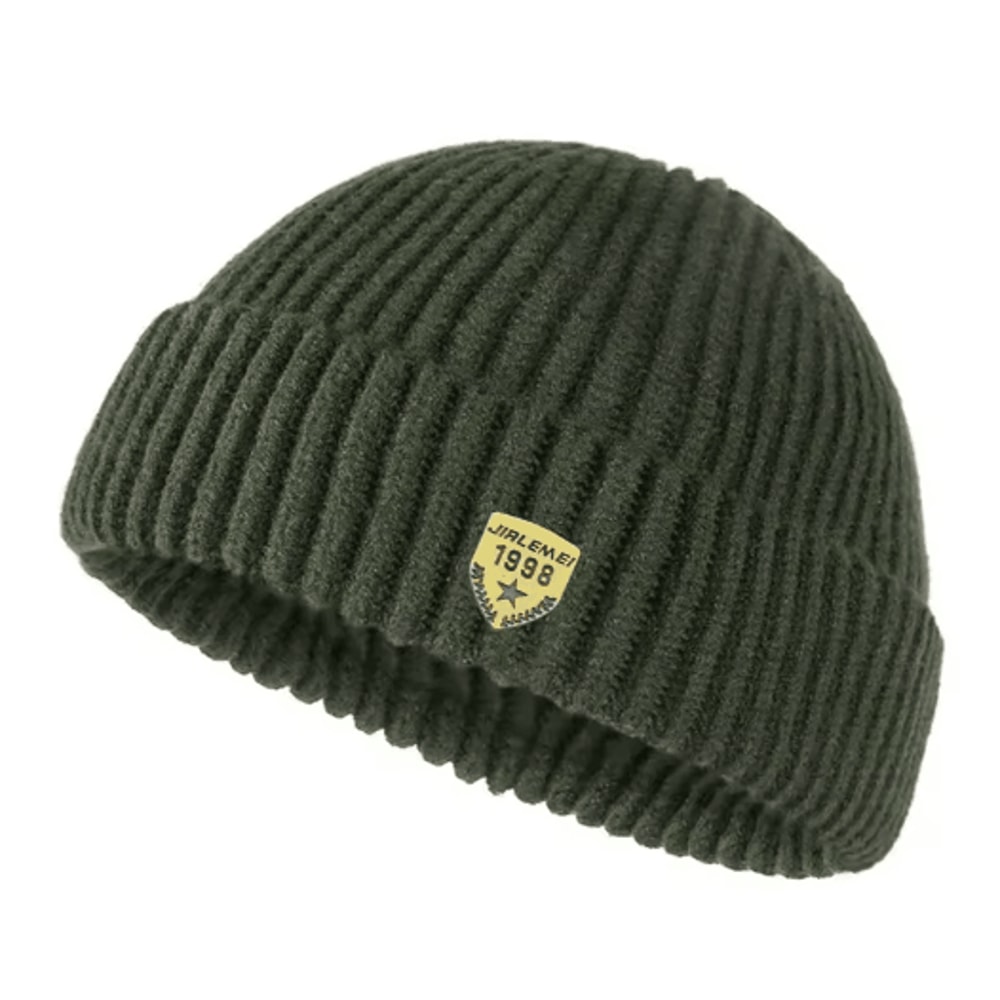 Mens Autumn And Winter Knitted Wool Hat Unisex Street Melon Skin Beanie With 1998 Logo 5