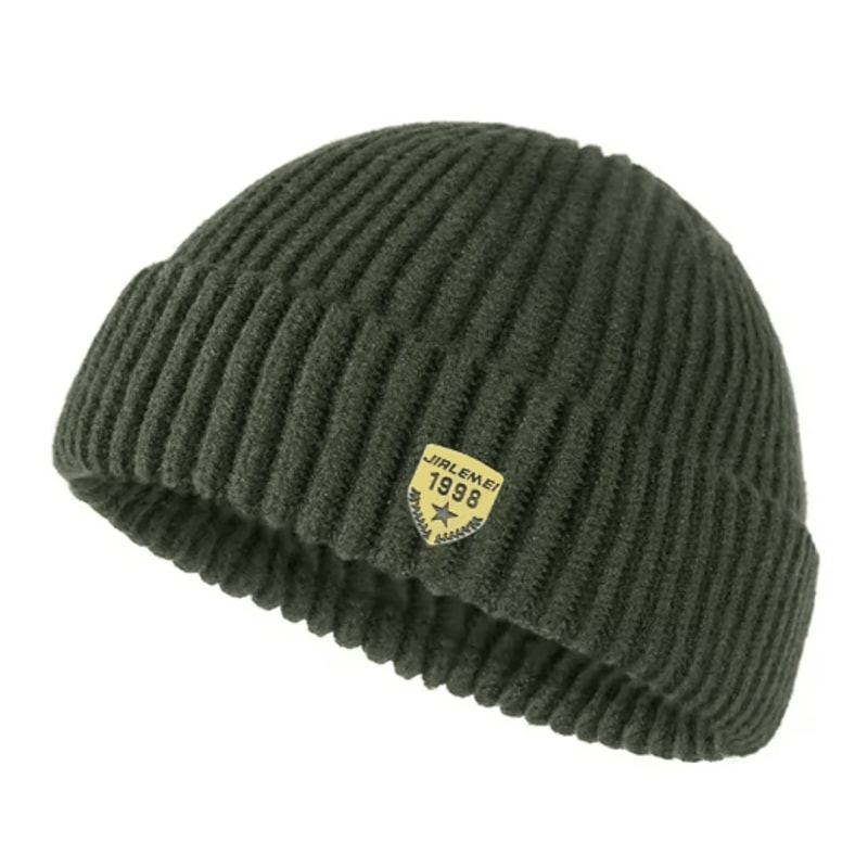 Mens Autumn And Winter Knitted Wool Hat Unisex Street Melon Skin Beanie With 1998 Logo 5