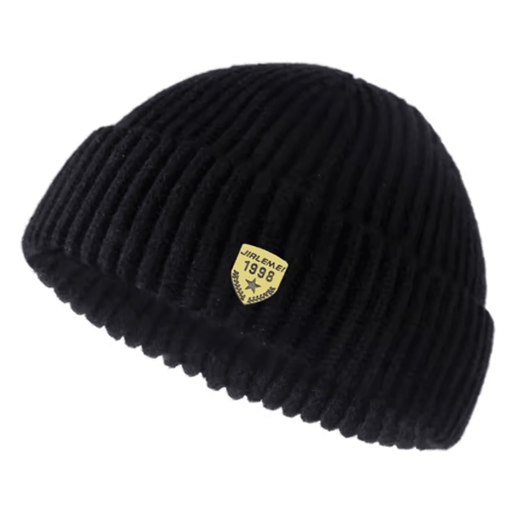 Mens Autumn And Winter Knitted Wool Hat Unisex Street Melon Skin Beanie With 1998 Logo 7