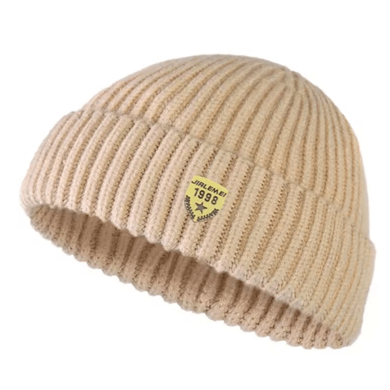 Mens Autumn And Winter Knitted Wool Hat Unisex Street Melon Skin Beanie With 1998 Logo 8