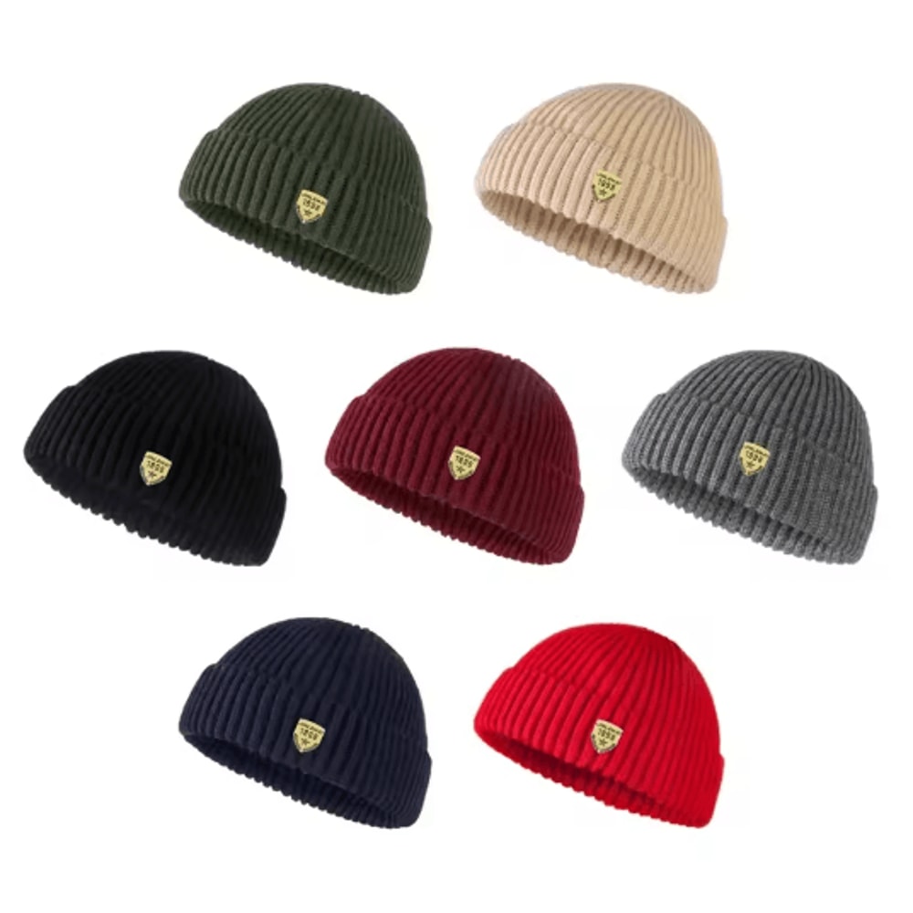 Mens Autumn And Winter Knitted Wool Hat Unisex Street Melon Skin Beanie With 1998 Logo 9