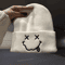 Smiling Embroidered Knitted Beanie Unisex Warm Cycling AndSports Winter Hat 1