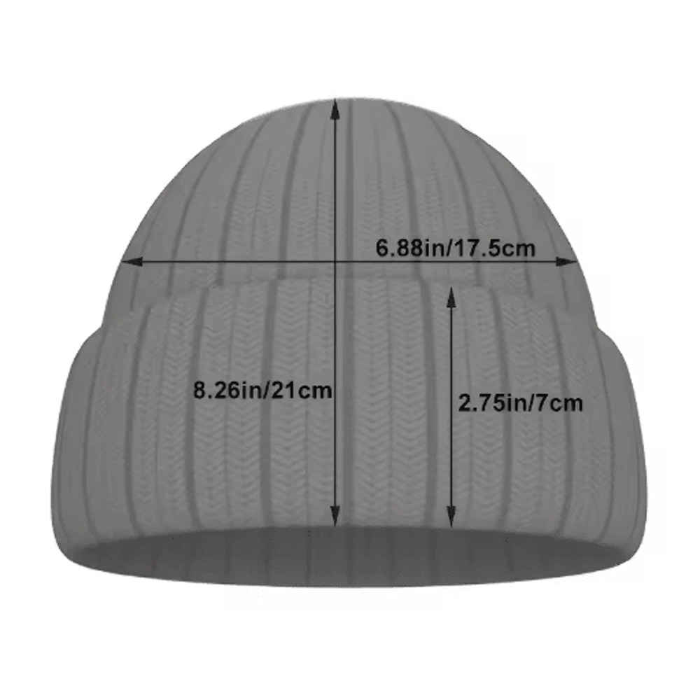 Smiling Embroidered Knitted Beanie Unisex Warm Cycling AndSports Winter Hat 2