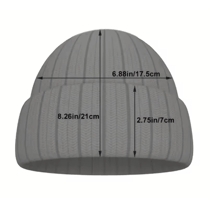 Smiling Embroidered Knitted Beanie Unisex Warm Cycling AndSports Winter Hat 2