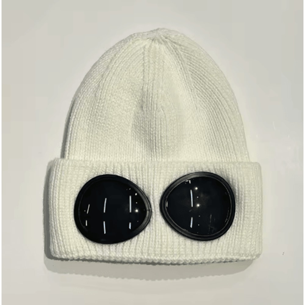 Winter Windproof Knitted Beanie With Glasses Unisex Warm Skull Cap For Outdoor Cold Protection 0