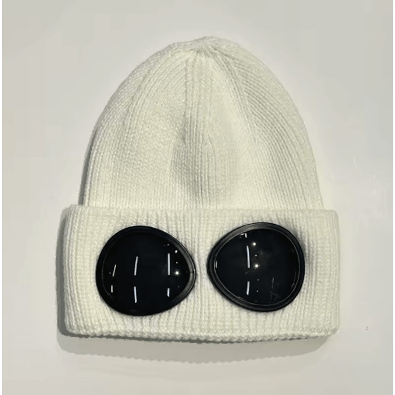 Winter Windproof Knitted Beanie With Glasses Unisex Warm Skull Cap For Outdoor Cold Protection 0