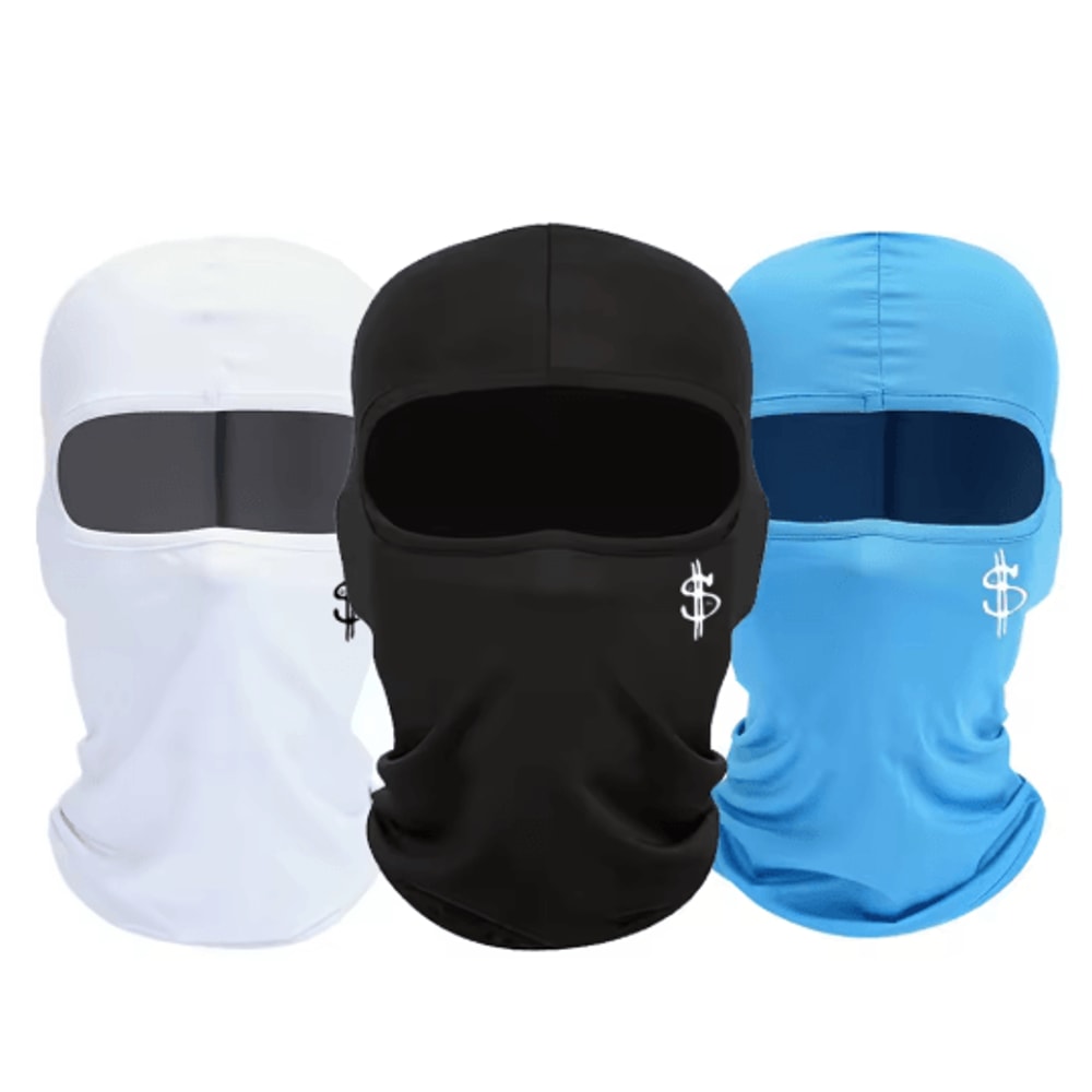 Unisex Dollar Logo Ski Hat And Face Mask Windproof Cycling Hood For Outdoor Sports 0