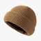 Solid Color Dome Knitted Hat Versatile Melon Leather Style Winter Beanie For Men And Women 1
