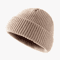 Solid Color Dome Knitted Hat Versatile Melon Leather Style Winter Beanie For Men And Women 2