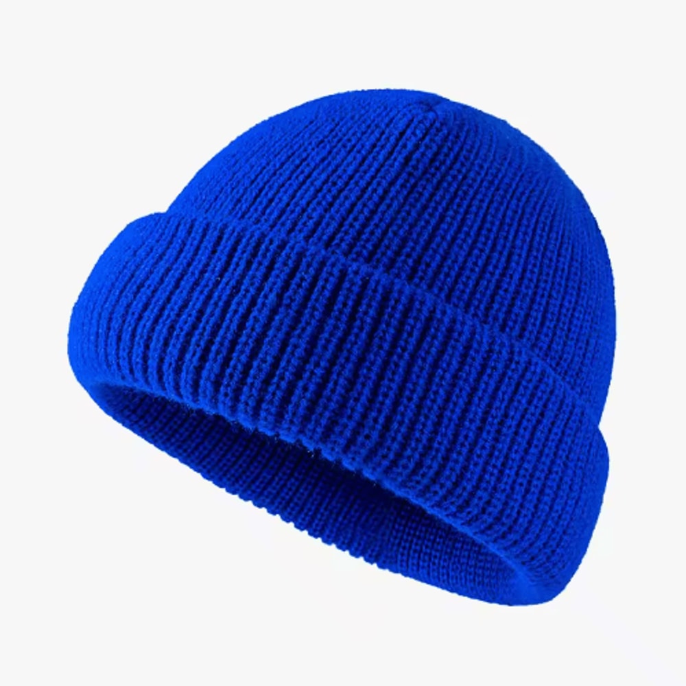 Solid Color Dome Knitted Hat Versatile Melon Leather Style Winter Beanie For Men And Women 5